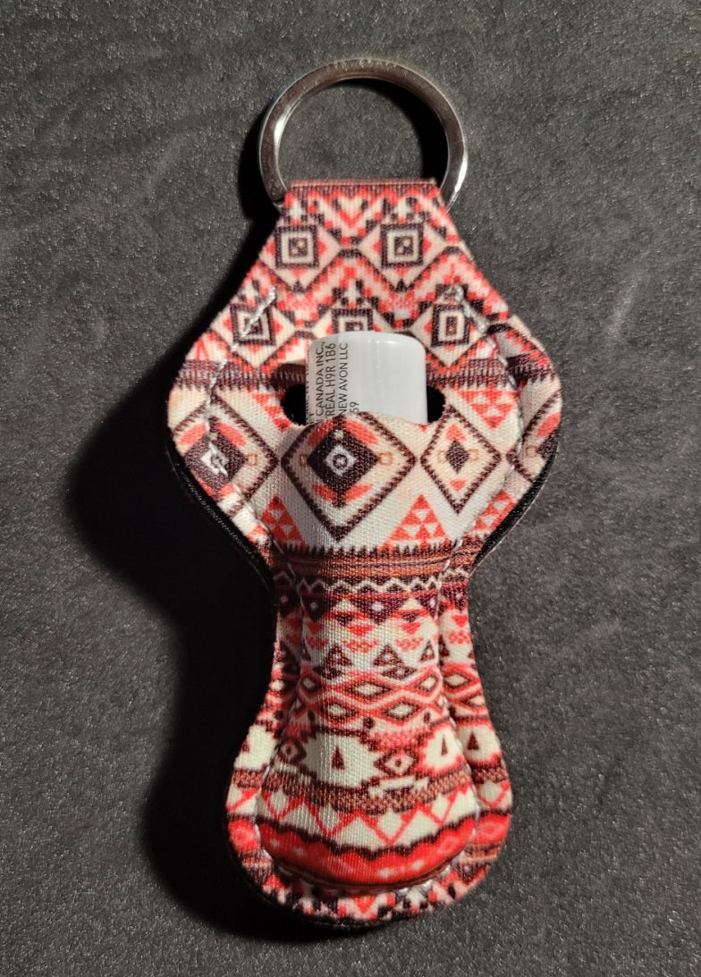 South Western Keychain Lip Balm Holder