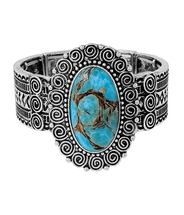 Large Turquoise Stretch Bracelet