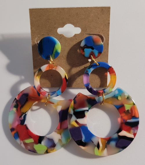 Acrylic Multi-Color Earrings