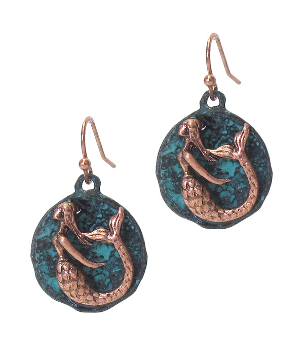 Mermaid Metal Earrings