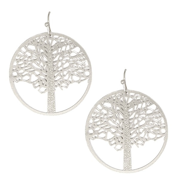 Round Tree of Life Earrings