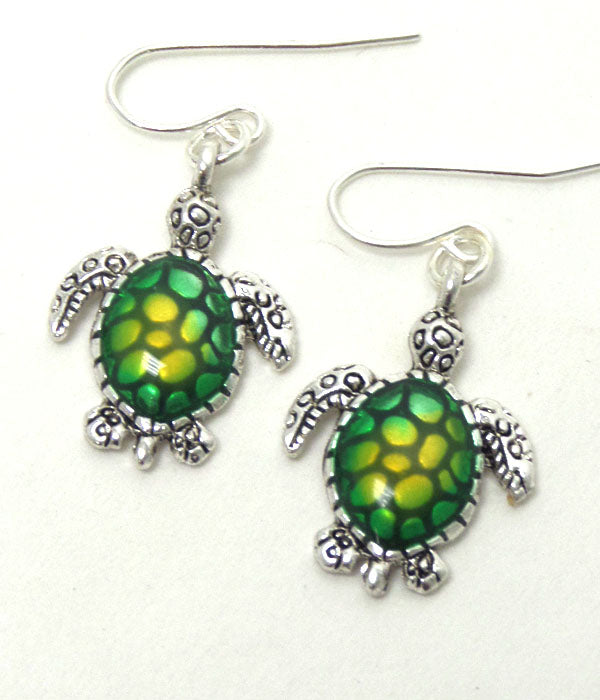 Little Green Turtle Earrings