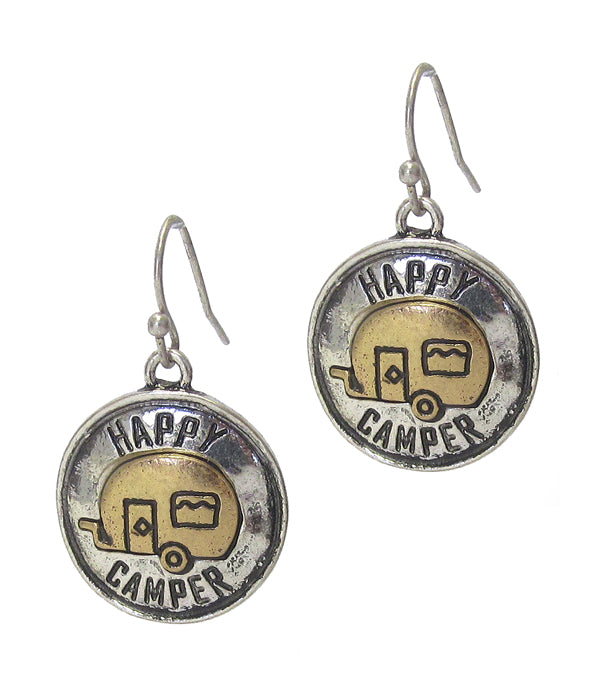 Round Happy Camper Earrings