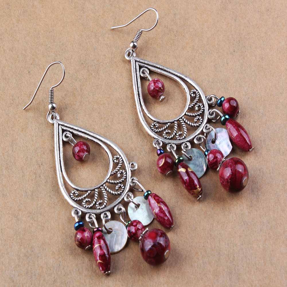 Maroon Boho Earrings