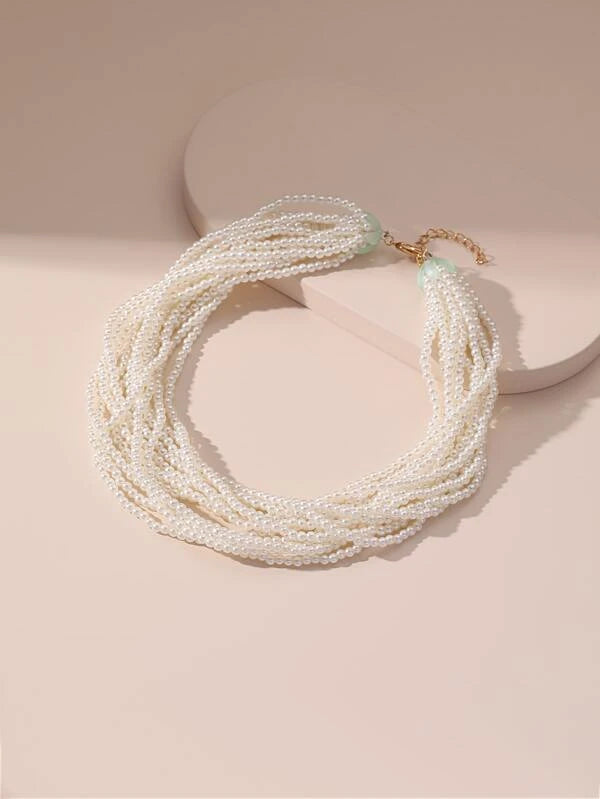 Small Multi-Strand Pearl Necklace