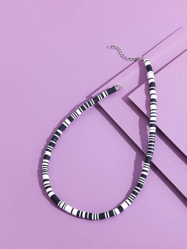 Clay Black & White Necklace