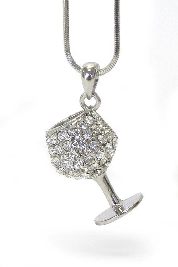Wine Glass Charm Necklace