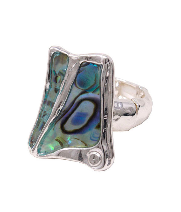 Unique Abalone Stretch Ring