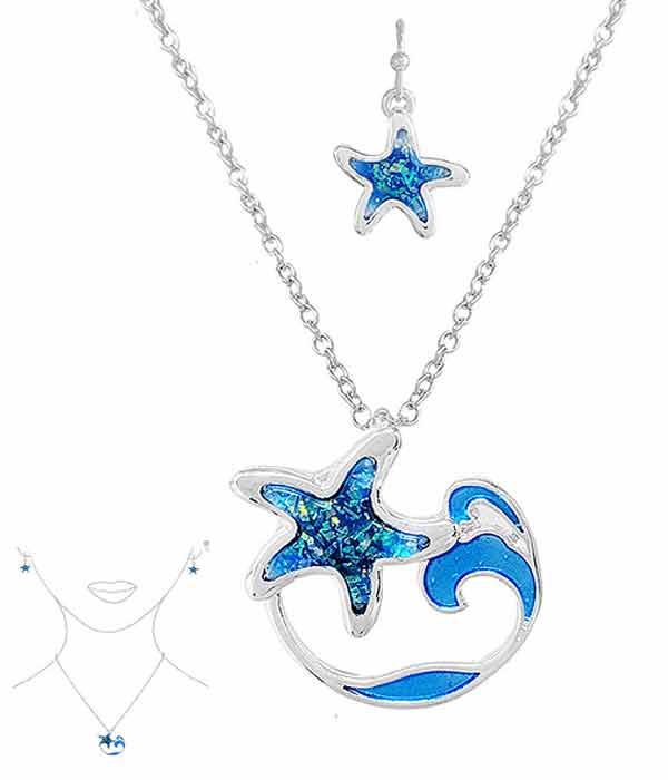 Starfish & Wave Jewelry Set
