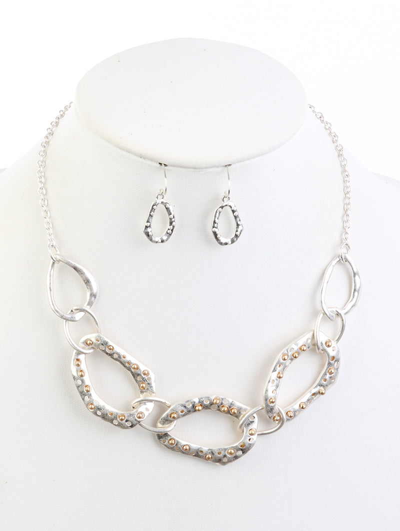 Textured Metal Jewelry Set