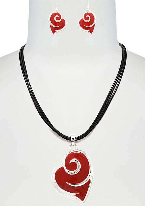 Swirl Heart Jewelry Set