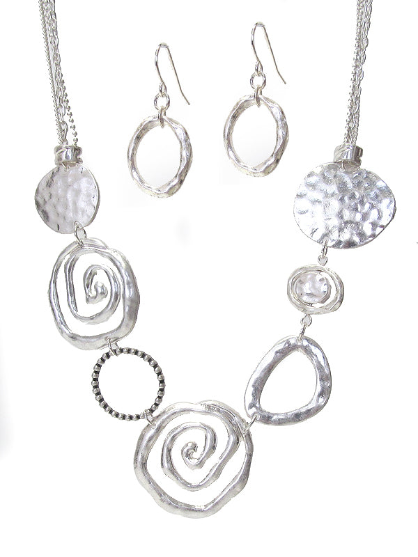 Swirl Metal Jewely Set