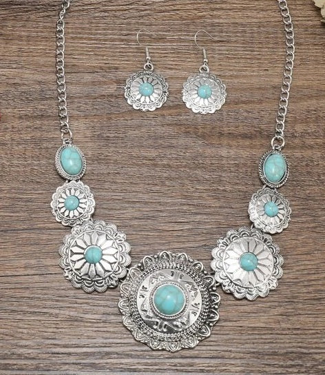 Vintage Turquoise Jewelry Set
