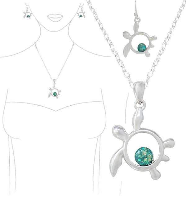 Turtle & Opal Jewelry Set